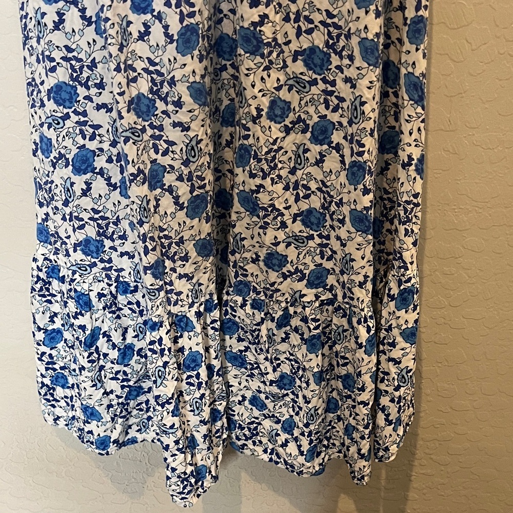 Abel the Label Blue and White Floral Midi high low Dress size Small - Picture 10 of 11